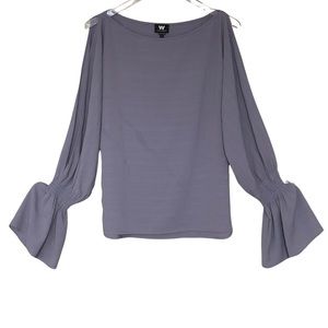 W By Worth Lavender Open Sleeve Blouse